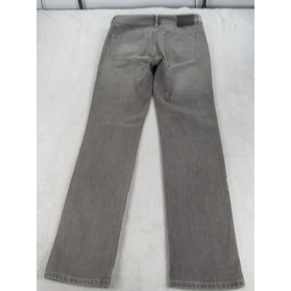 LRL Lauren Jeans Heritage Jeans Women 6 Gray Zip Mid Rise Stretch Straight 29x30